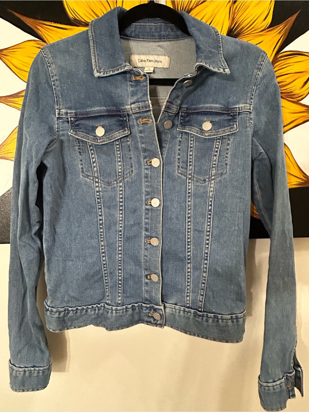 Calvin Klein Jeans Denim Jacket in Blue Size Small Like New
